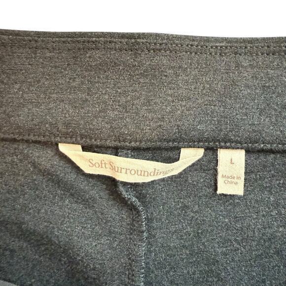 NWT Soft Surroundings SoftEssential Ponte Leggings Charcoal Heather Gray Size L - Picture 8 of 11